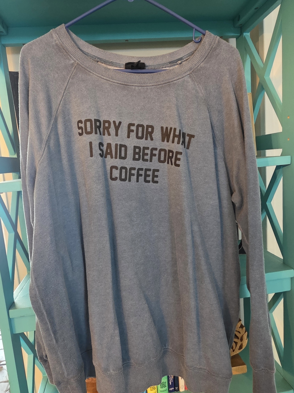 Torrid Light Blue Crewneck Sweatshirt - Picture 2 of 3
